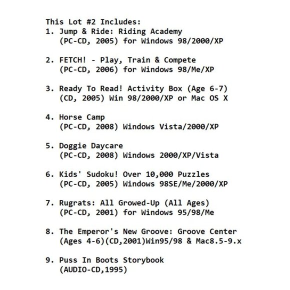 9 Kids CD-ROMs LOT#2 - (1995-2008) PC Software CLEARANCE- NEW in Jewel Cases - Picture 2 of 13